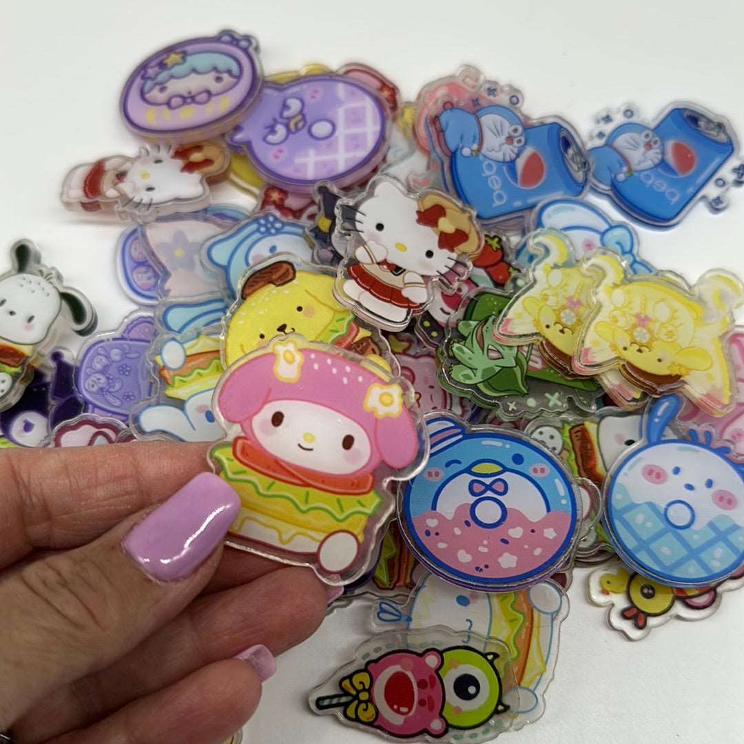 Acrylic Charms for DIY |Kawaii Food Theme | 10 pieces - Envoga Handbags