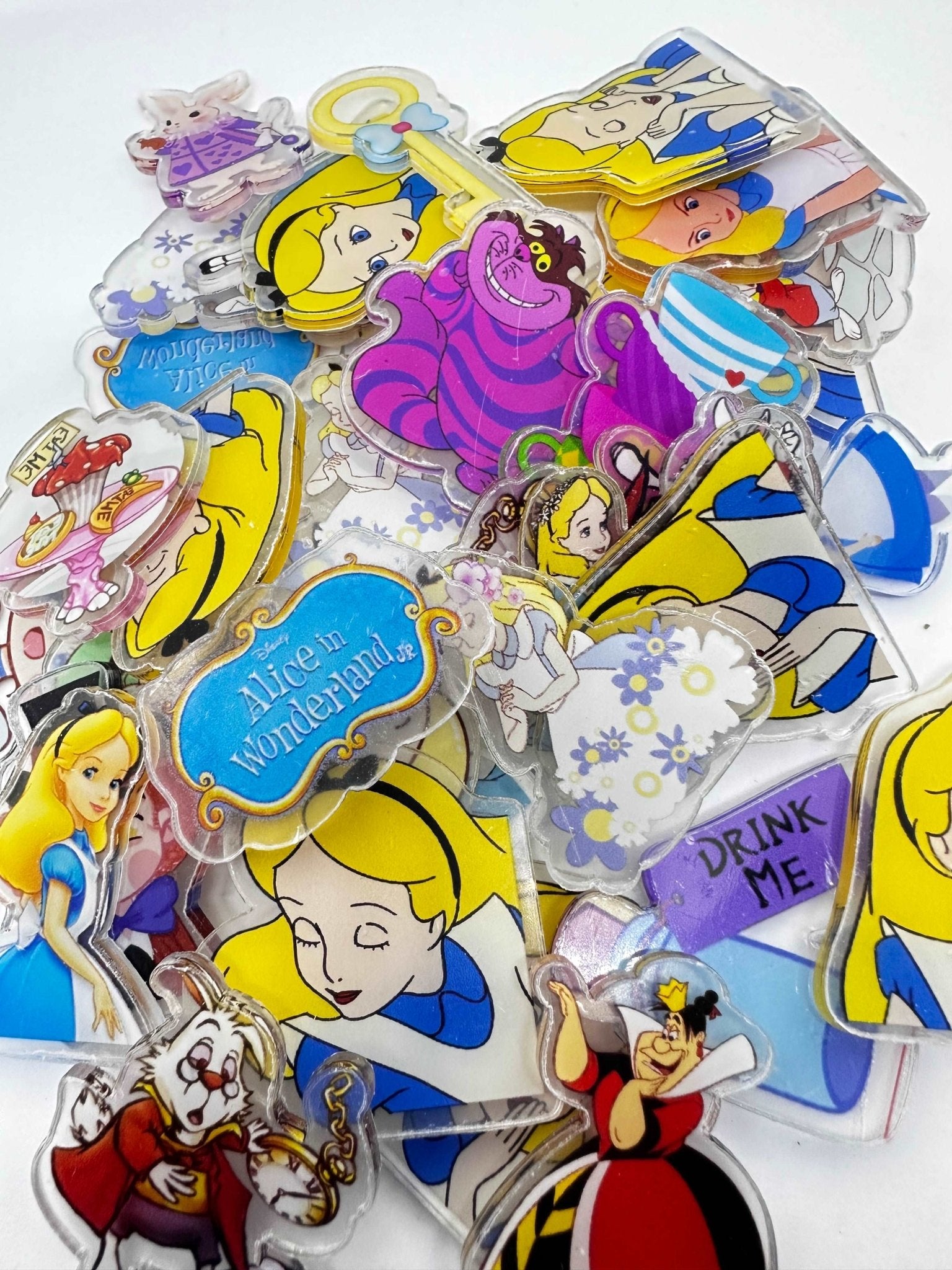 Acrylic Alice Theme Charms for DIY - Set of 10 Double - Sided Charms - Envoga Handbags