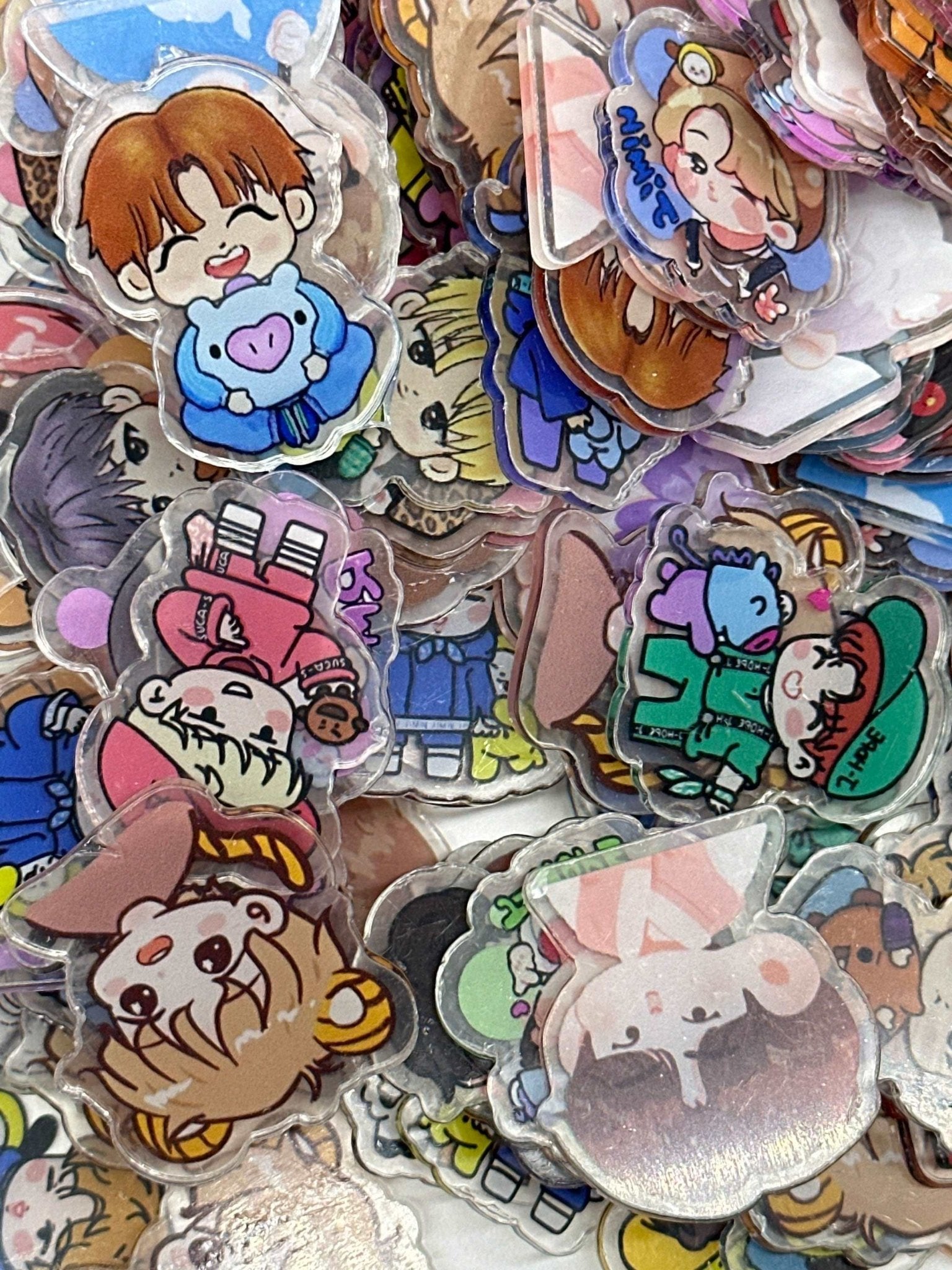 Acrylic Charms for DIY |BTS/BT21 Theme | 10 pieces - Envoga HandbagsFlatback Charms