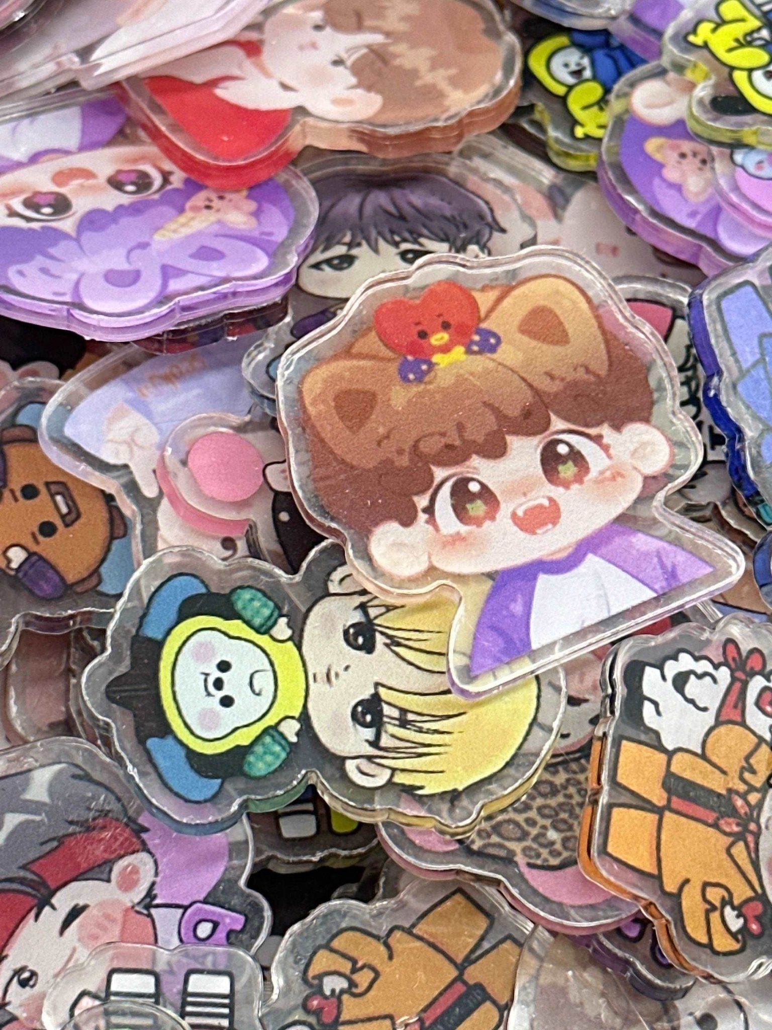 Acrylic Charms for DIY |BTS/BT21 Theme | 10 pieces - Envoga HandbagsFlatback Charms