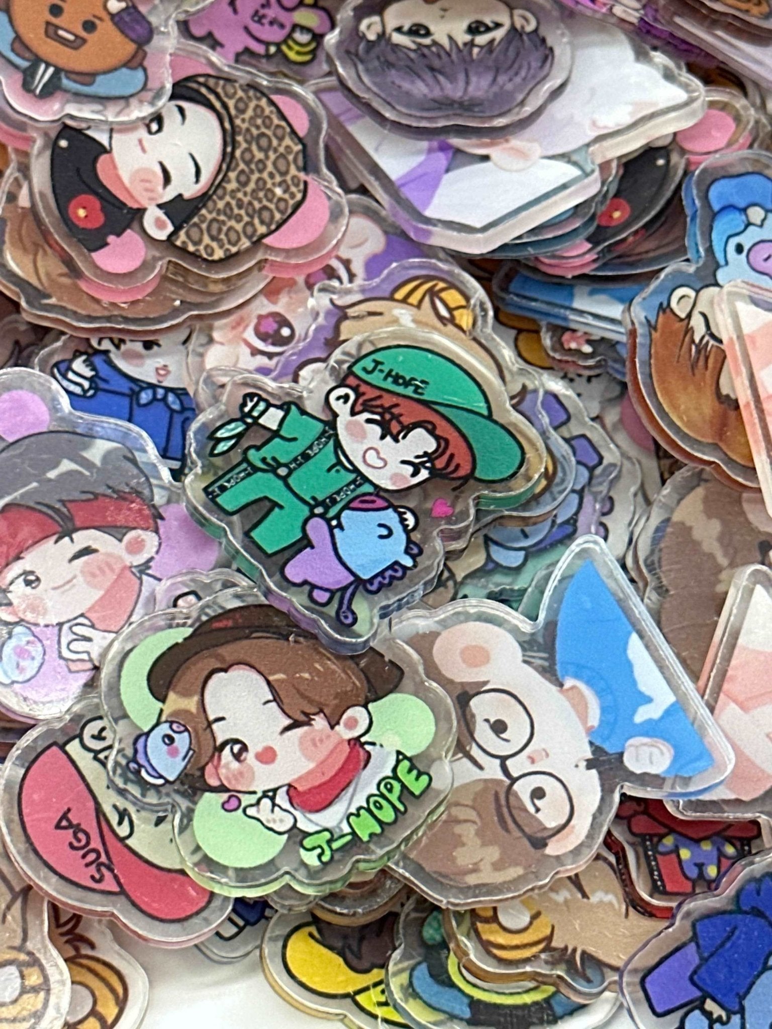 Acrylic Charms for DIY |BTS/BT21 Theme | 10 pieces - Envoga HandbagsFlatback Charms