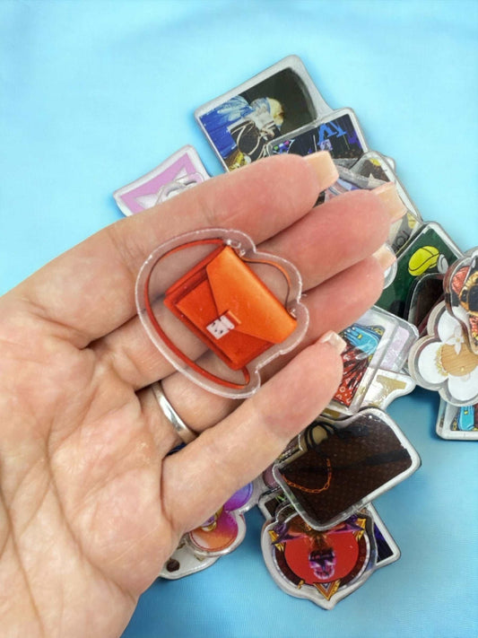 Acrylic Charms for DIY |Fashion Bags Theme | 10 pieces - Envoga HandbagsFlatback Charms