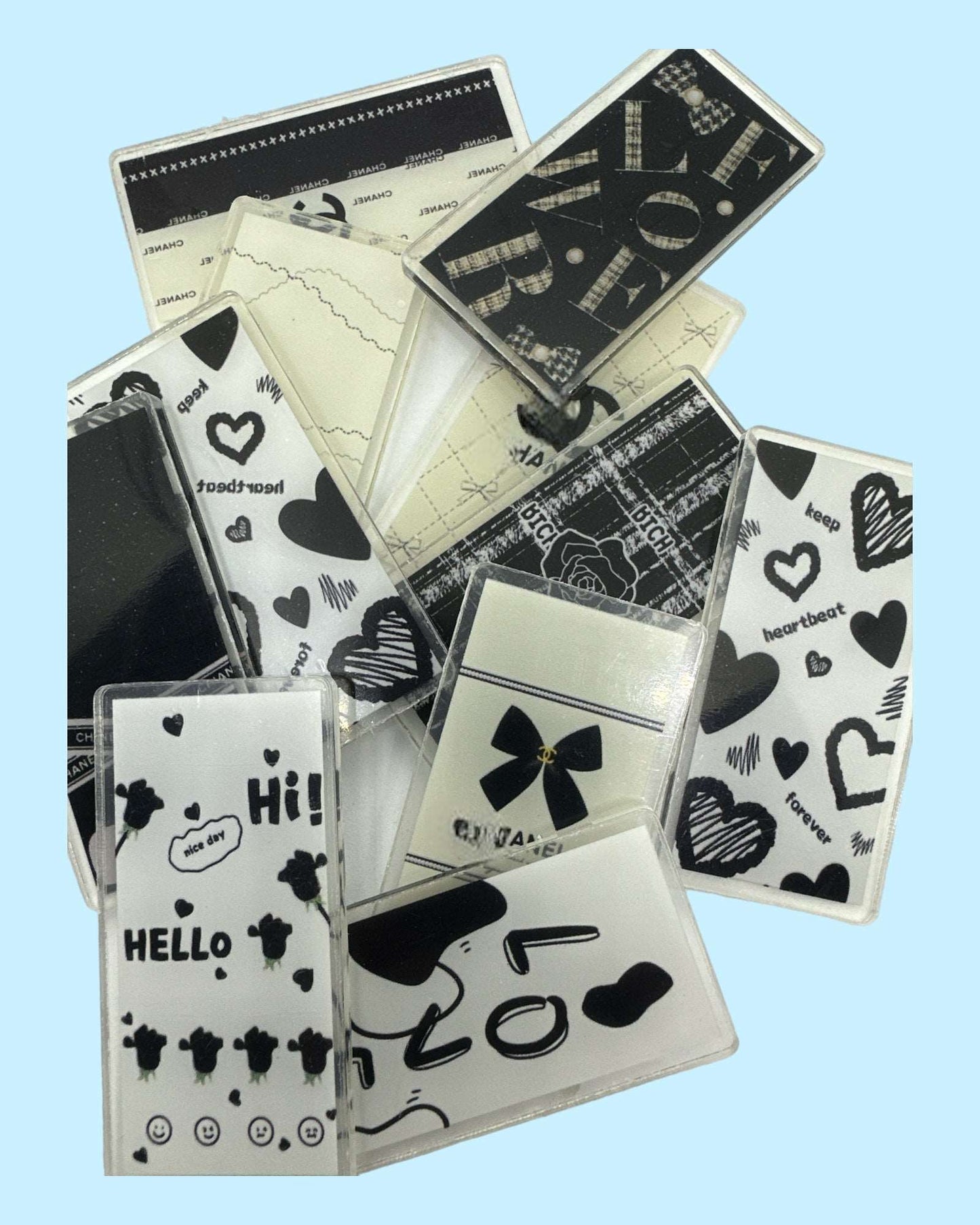 Acrylic Charms for DIY |Fashion House Theme | 10 pieces - Envoga Handbags