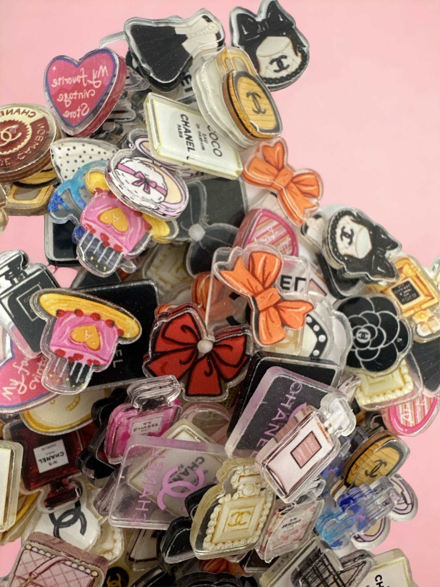 Acrylic Charms for DIY | Fashion House Theme | 20 pieces - Envoga Handbags