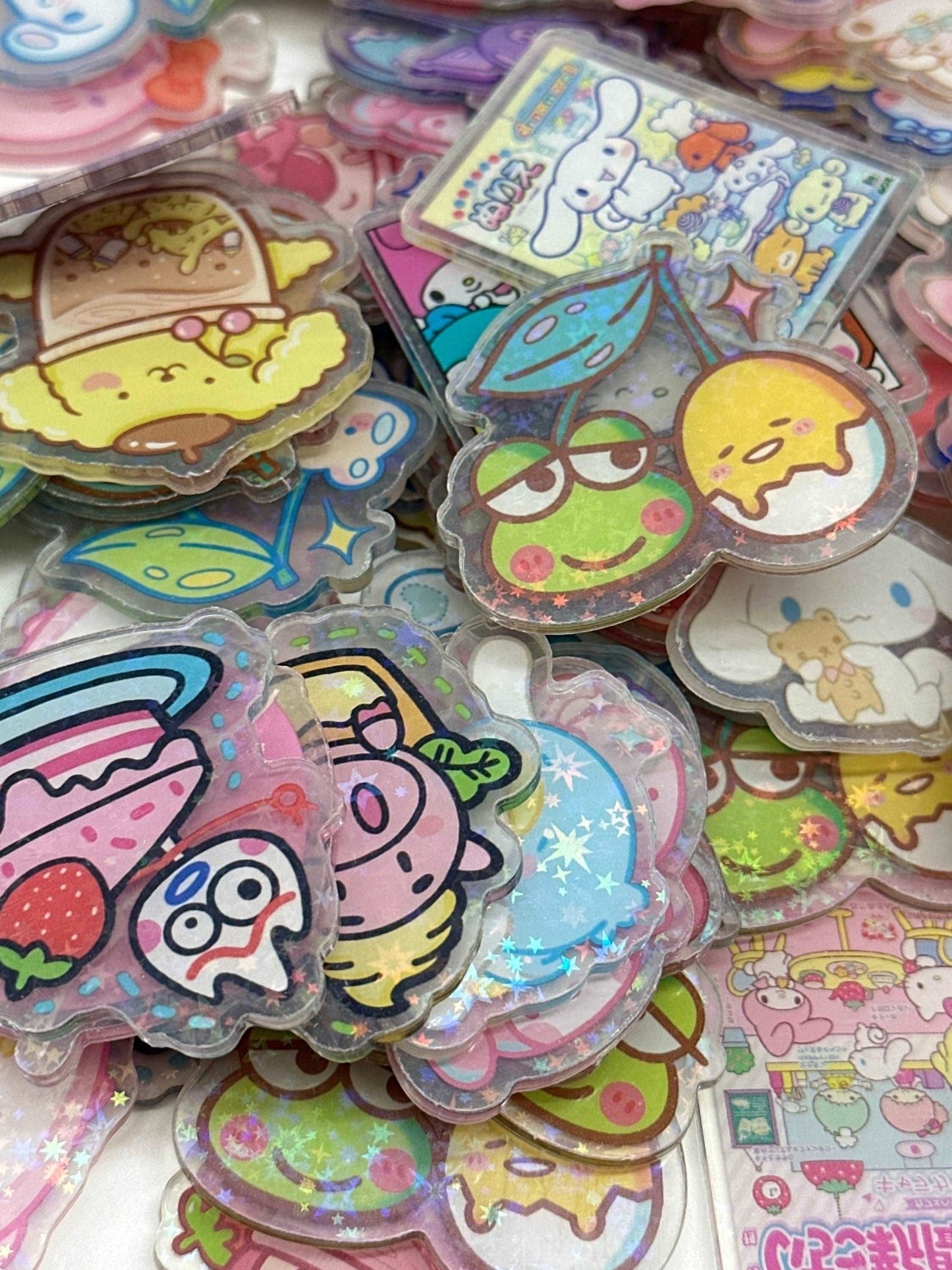 Acrylic Charms for DIY |Kawaii Characters Theme | 10 pieces - Envoga Handbags