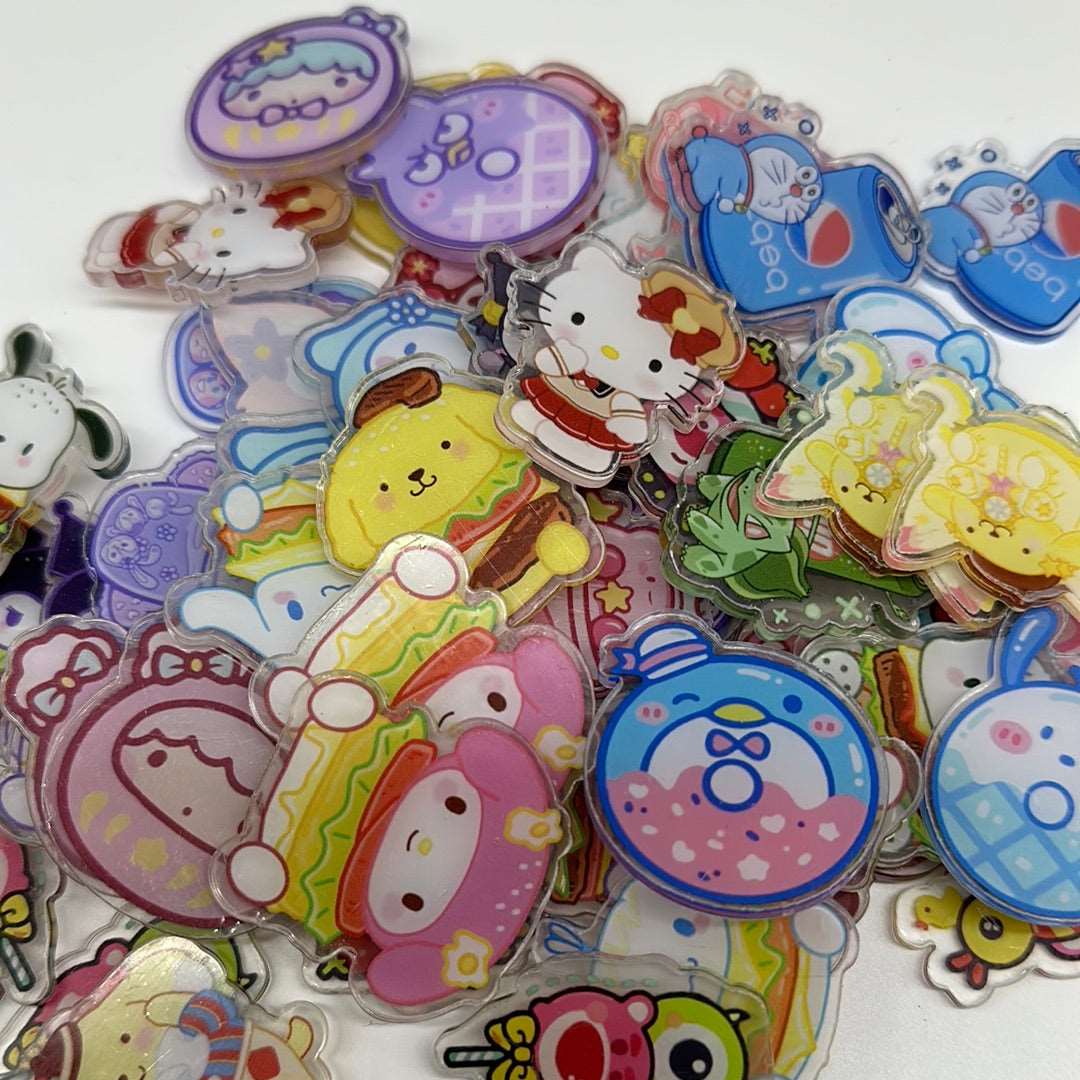 Acrylic Charms for DIY |Kawaii Food Theme | 10 pieces - Envoga Handbags