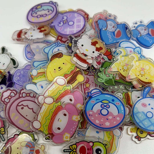 Acrylic Charms for DIY |Kawaii Food Theme | 10 pieces - Envoga Handbags