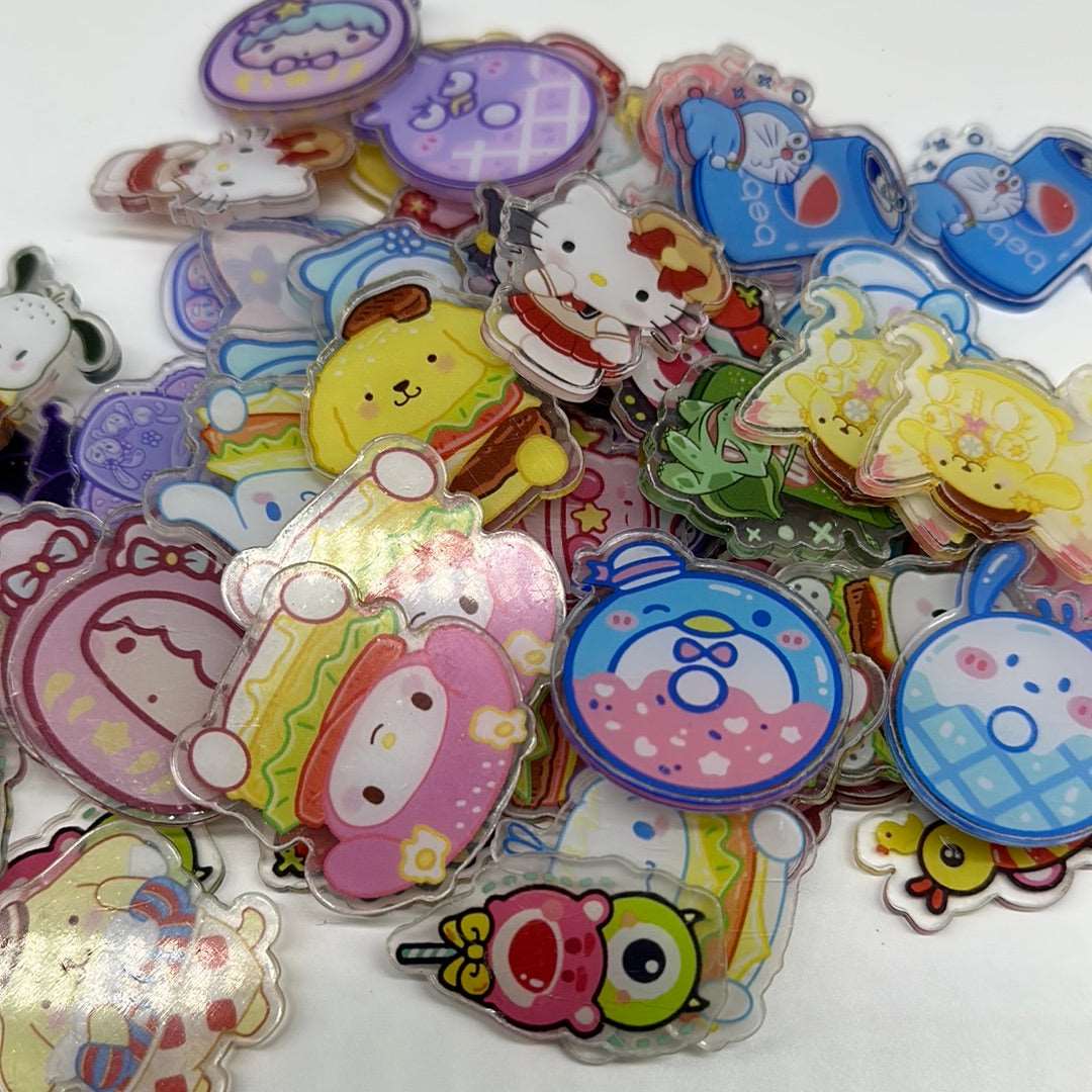 Acrylic Charms for DIY |Kawaii Food Theme | 10 pieces - Envoga Handbags