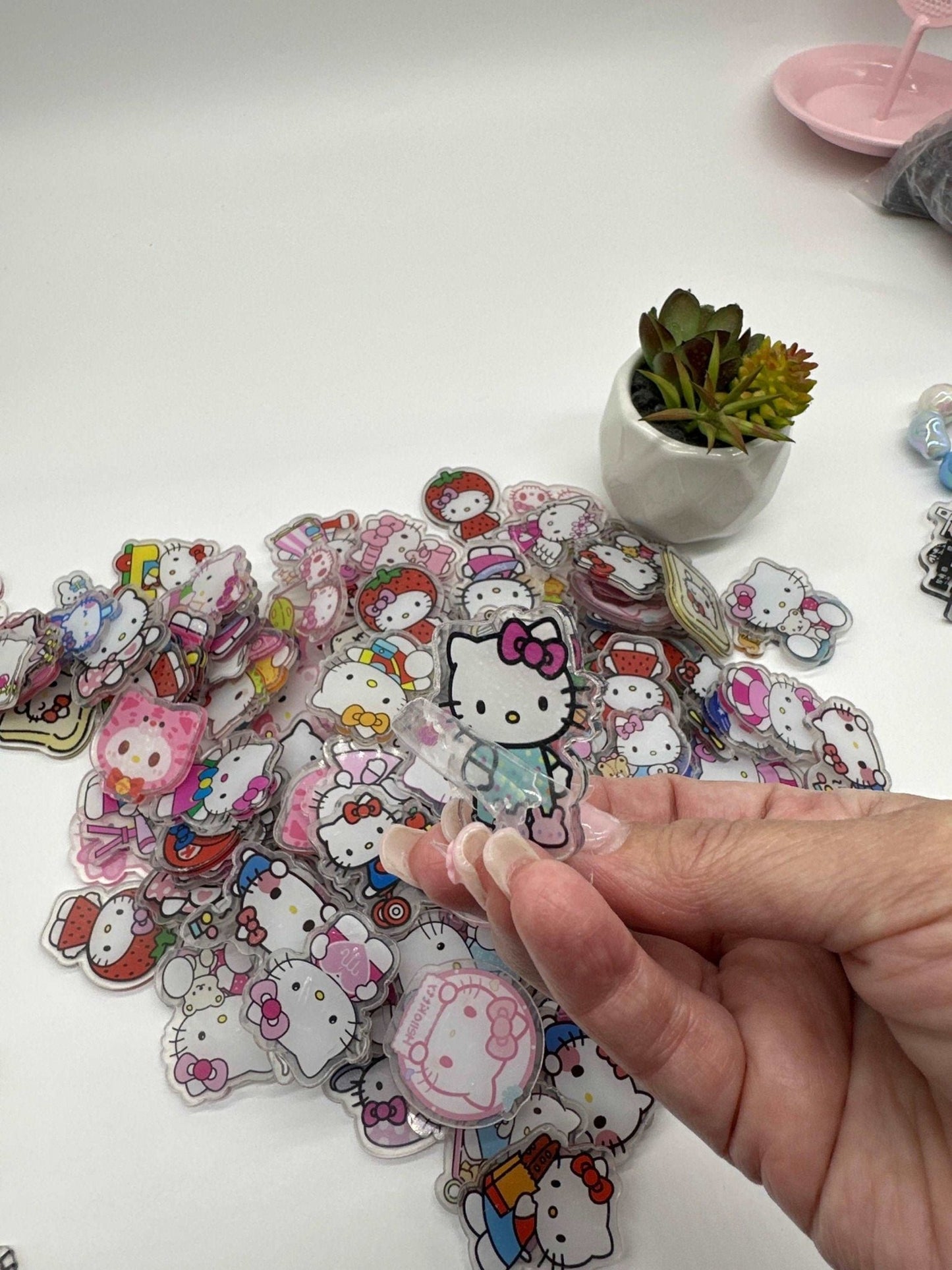 Acrylic Charms for DIY |Kawaii Kitty Cat Theme | 10 pieces - Envoga Handbags