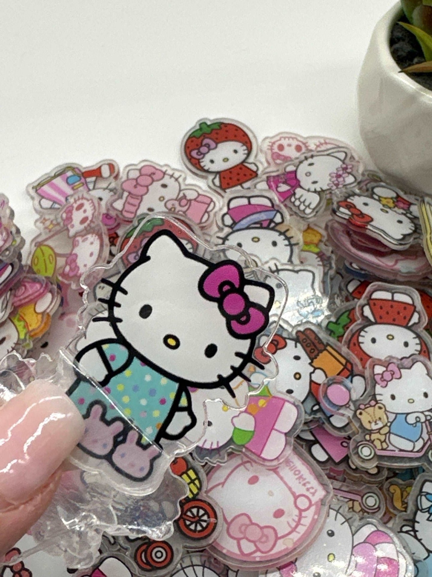Acrylic Charms for DIY |Kawaii Kitty Cat Theme | 10 pieces - Envoga Handbags