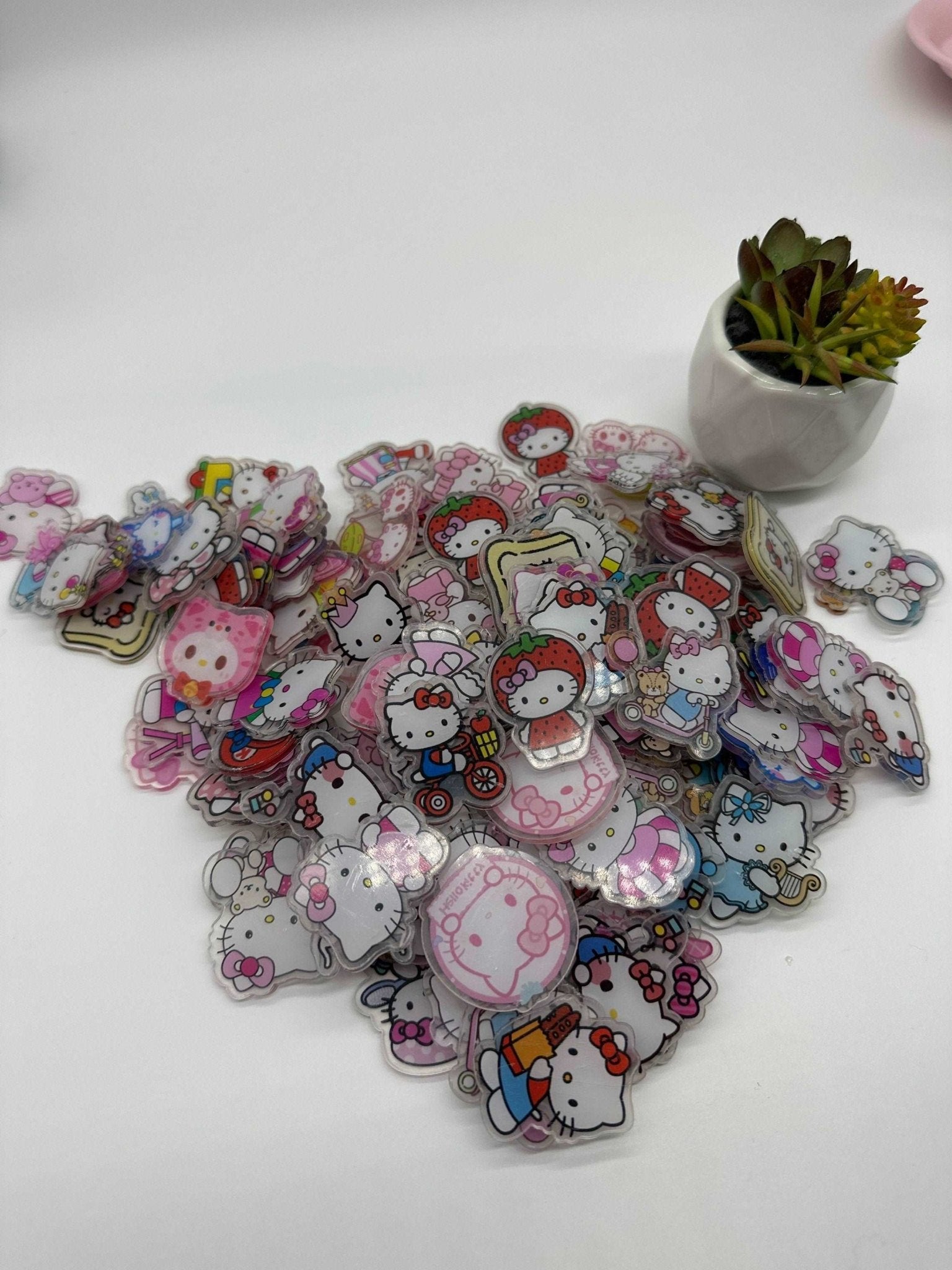 Acrylic Charms for DIY |Kawaii Kitty Cat Theme | 10 pieces - Envoga Handbags