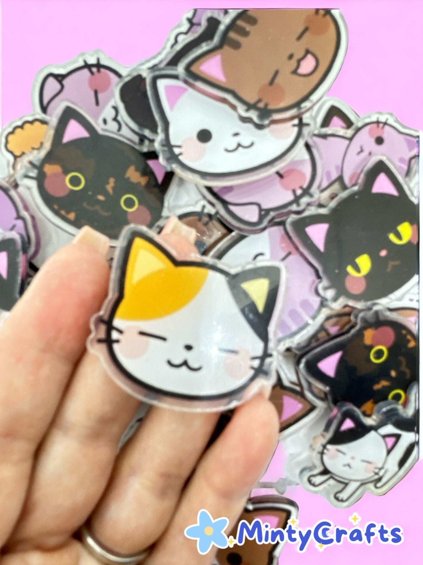 Acrylic Charms for DIY | Kitty Cat Theme | 10 pieces - Envoga HandbagsFlatback Charms