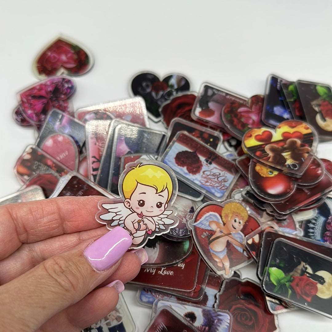 Acrylic Charms for DIY | Love Theme | 10 pieces - Envoga Handbags