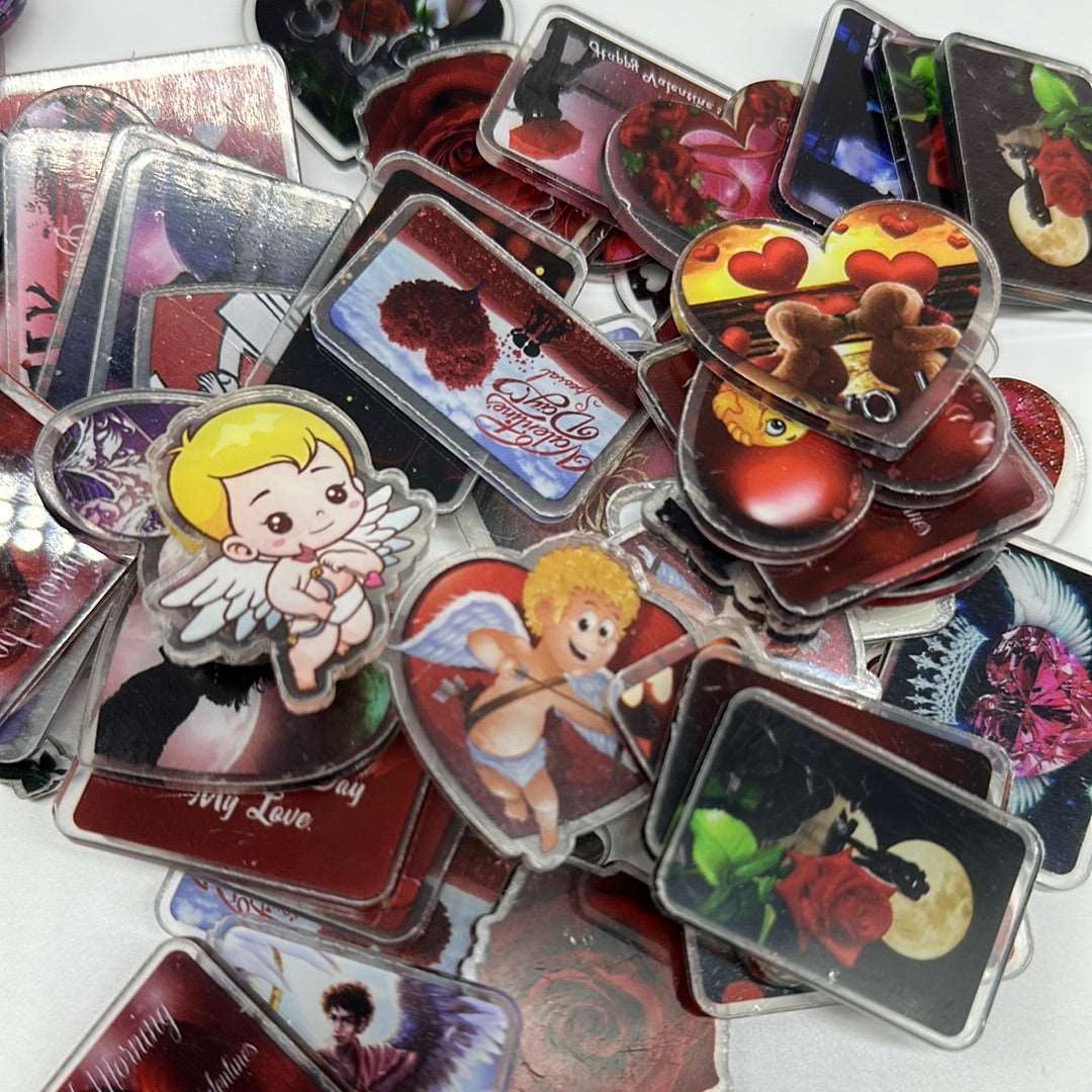 Acrylic Charms for DIY | Love Theme | 10 pieces - Envoga Handbags