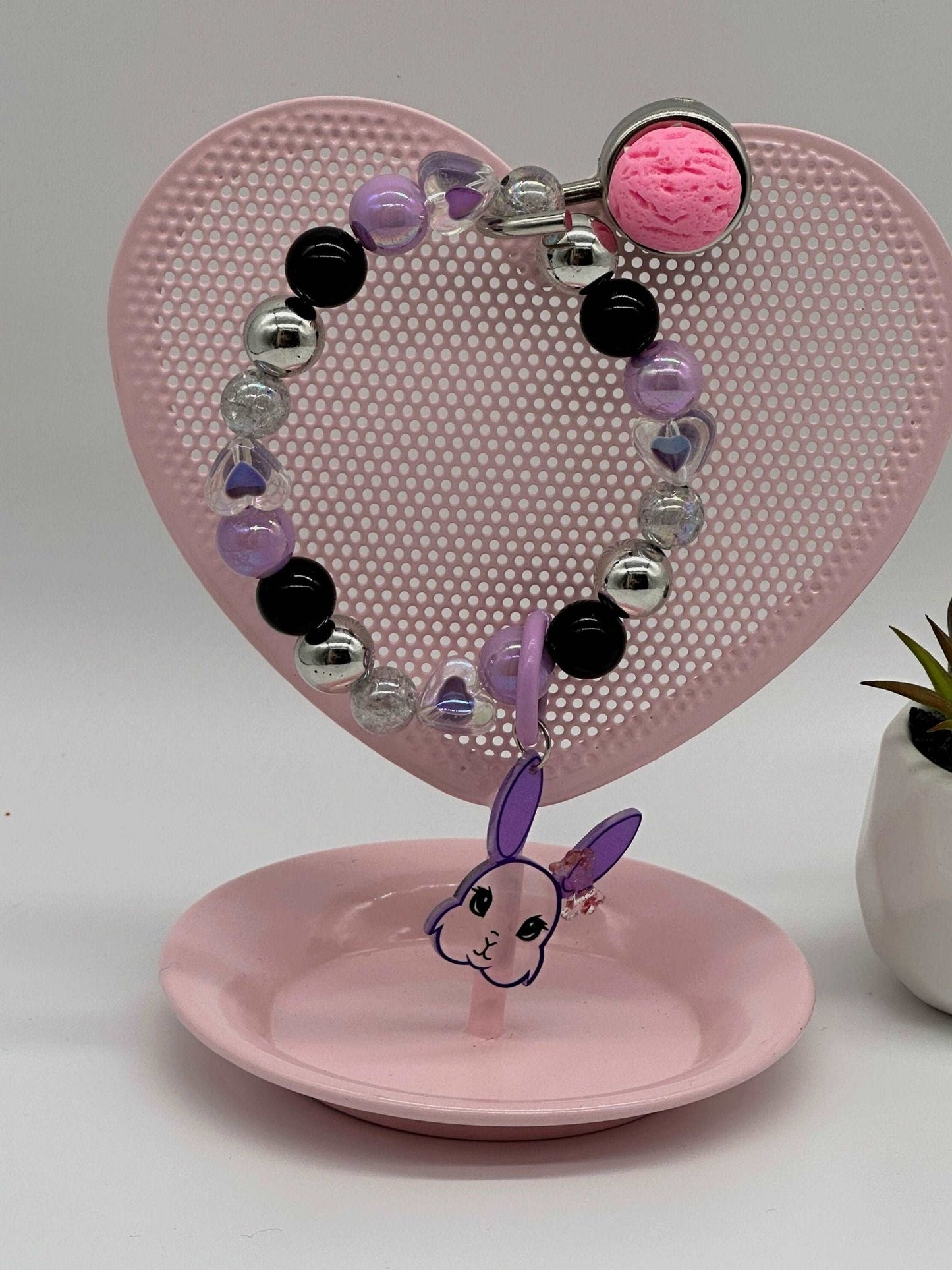 Beaded keychain, gifts for daughter, gift for a girlfriend, purse, charm, phone, charm, bunny keychain - Envoga Handbags