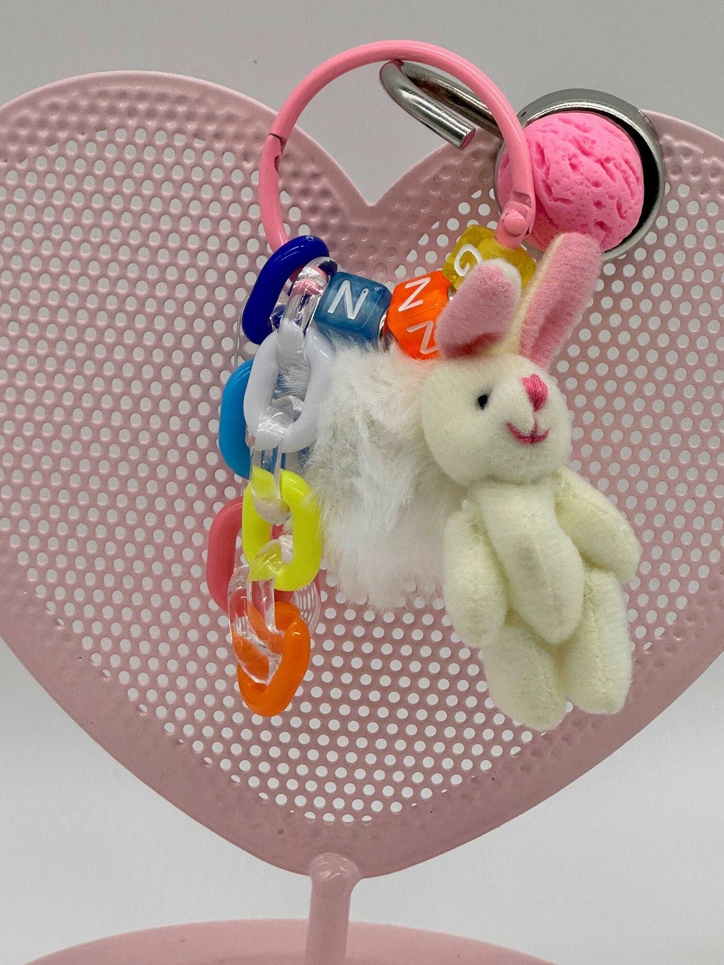 Beaded keychain, gifts for daughter, gift for a girlfriend, purse, charm, phone, charm, bunny keychain - Envoga Handbags