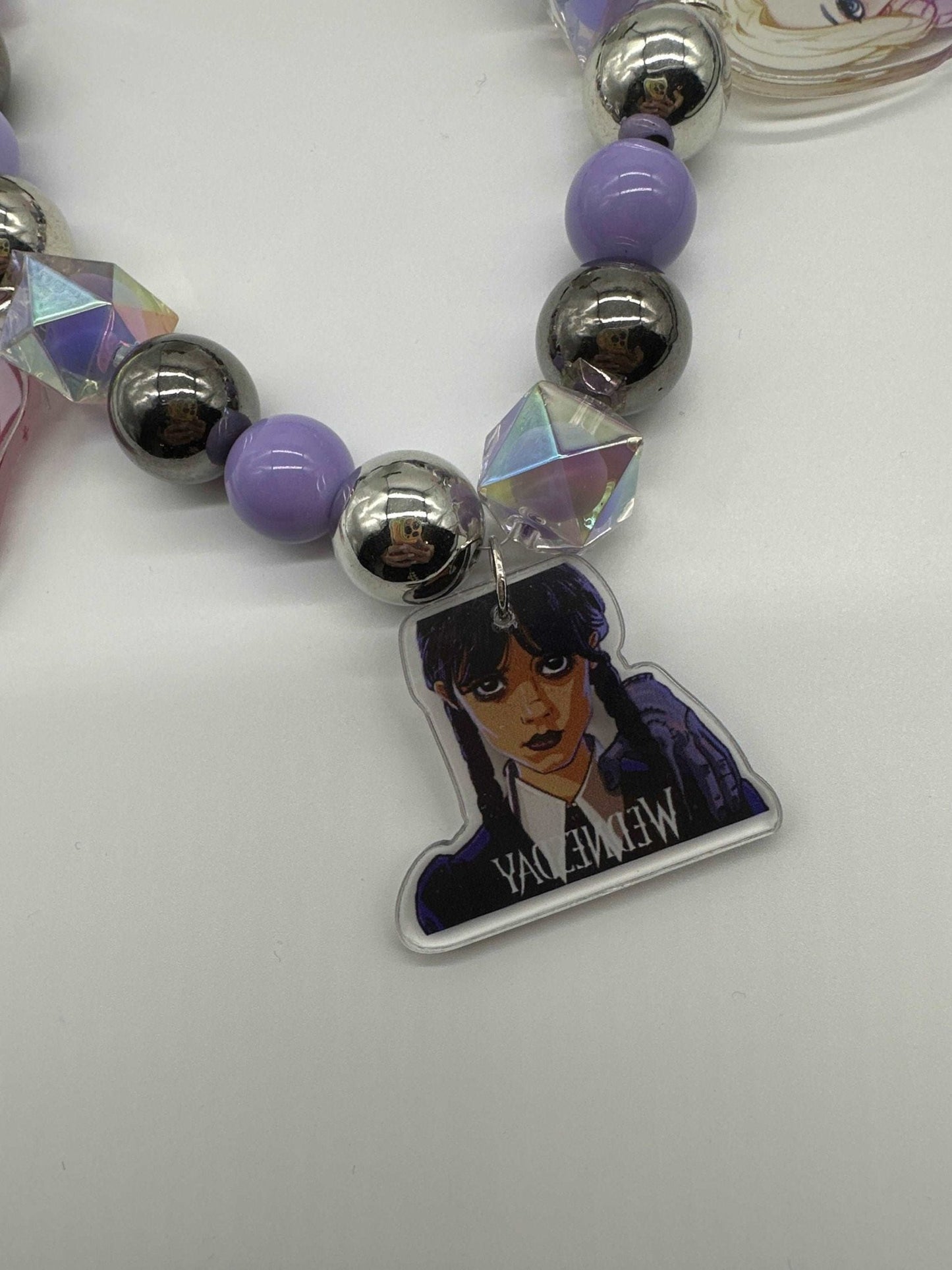 Beaded keychain, gifts for daughter, gift for a girlfriend, purse, charm, phone, charm, Wednesday bead charm Envoga Handbags