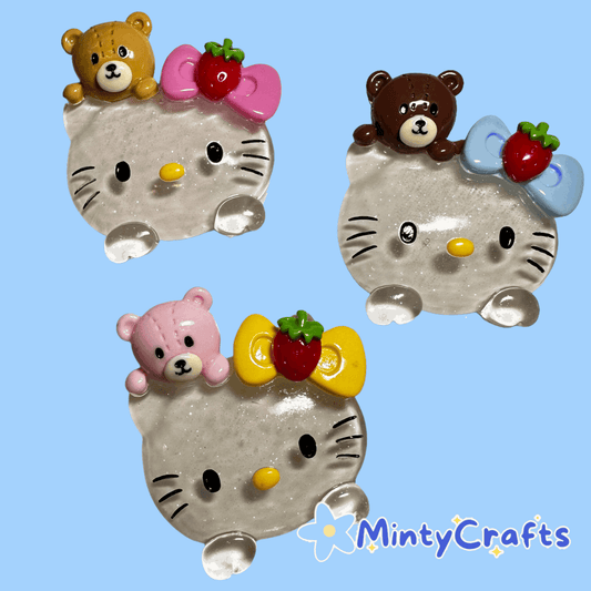 Kawaii Kitty Big Charms - Envoga HandbagsFlatback Charms
