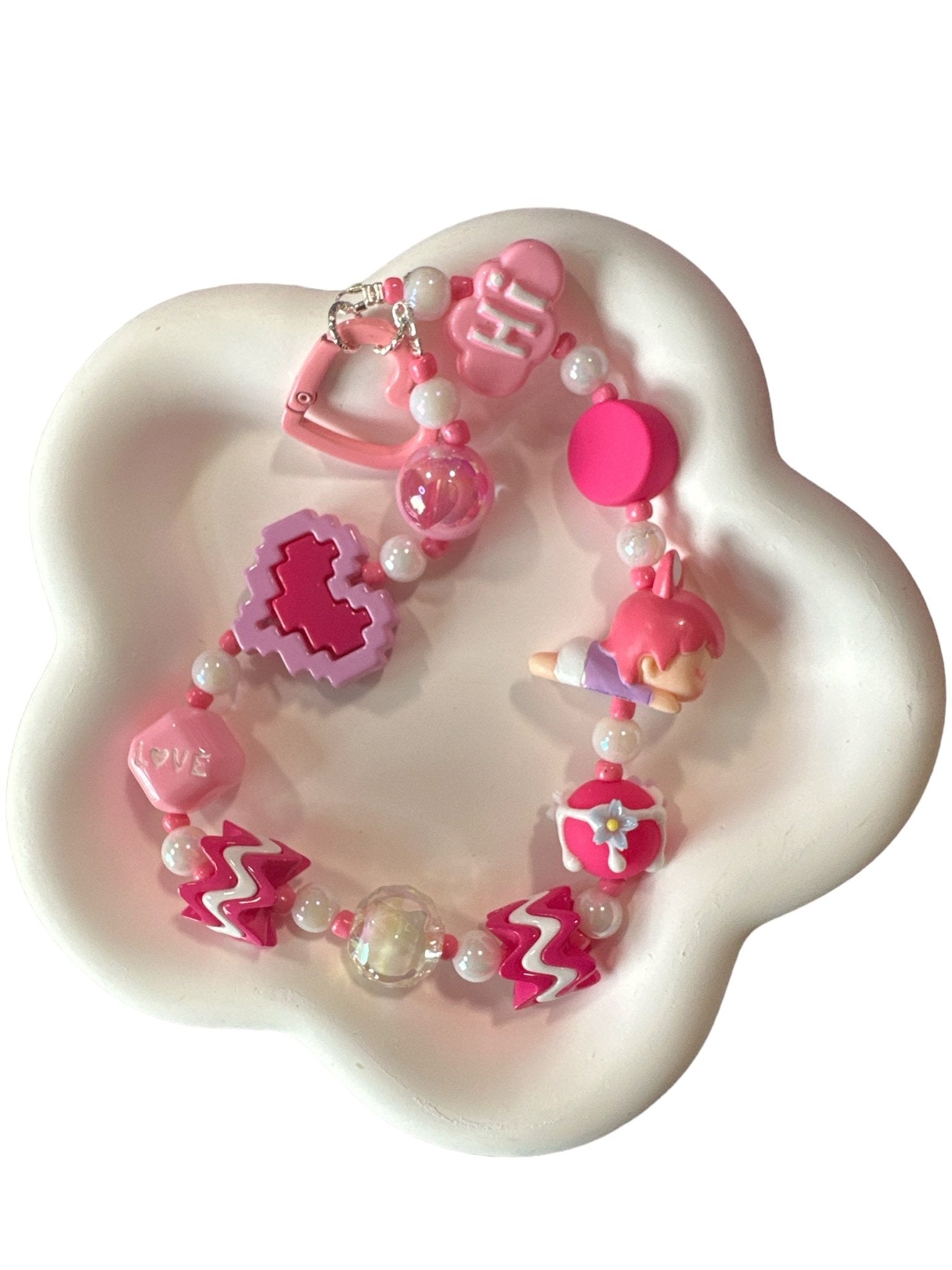 Phone/Handbag Bead Charm Pinkie Heart - Envoga HandbagsApparel & Accessories