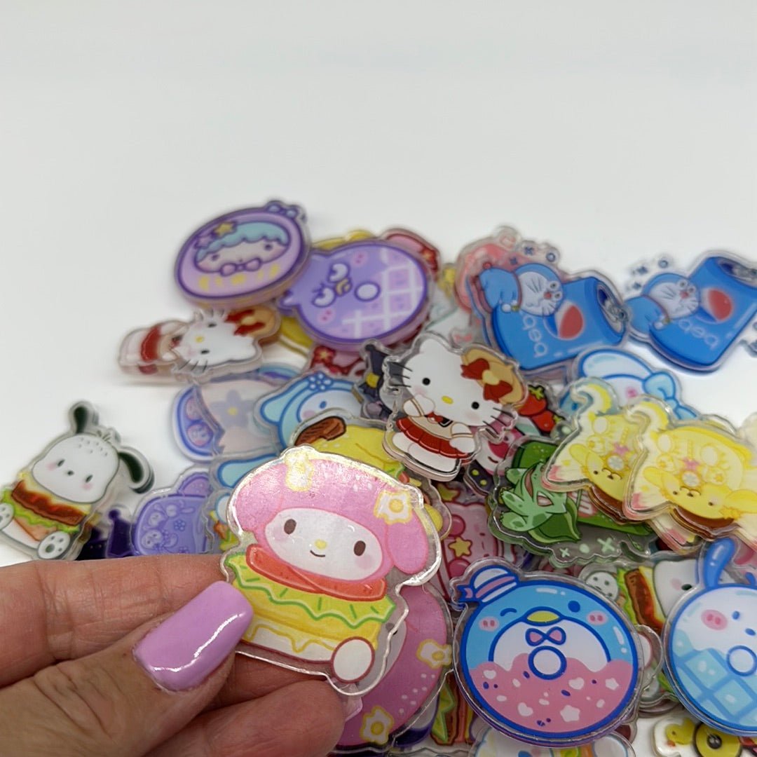 Acrylic Charms for DIY |Kawaii Food Theme | 10 pieces - Envoga Handbags