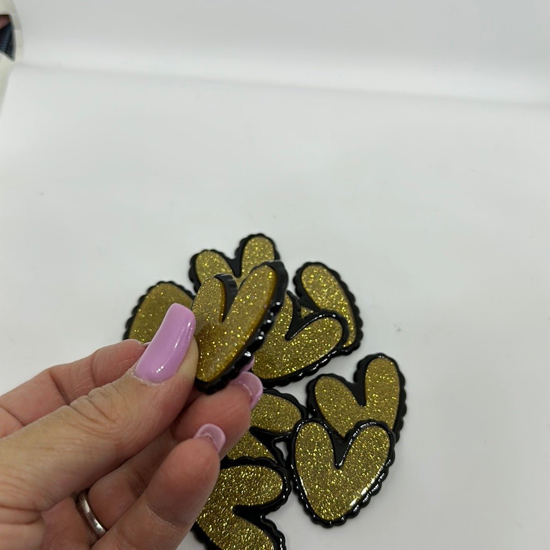 Acrylic Gold Hearts Charms for DIY - Envoga Handbags