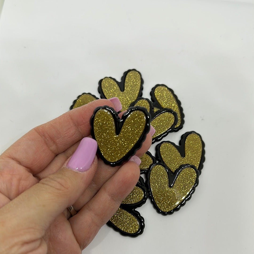 Acrylic Gold Hearts Charms for DIY - Envoga Handbags