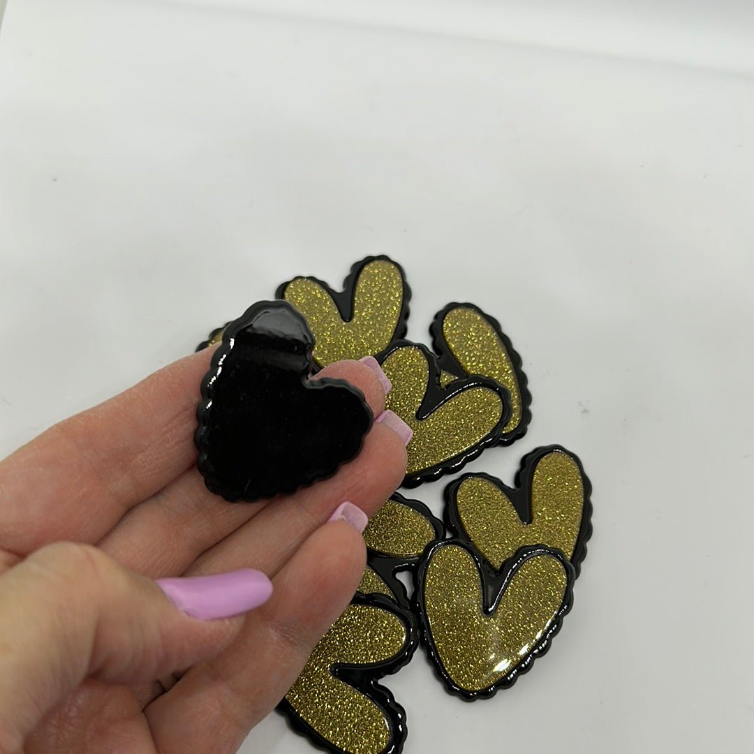 Acrylic Gold Hearts Charms for DIY - Envoga Handbags