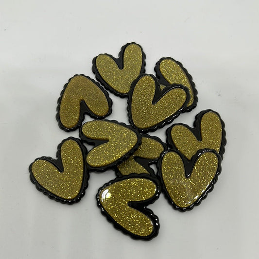 Acrylic Gold Hearts Charms for DIY - Envoga Handbags