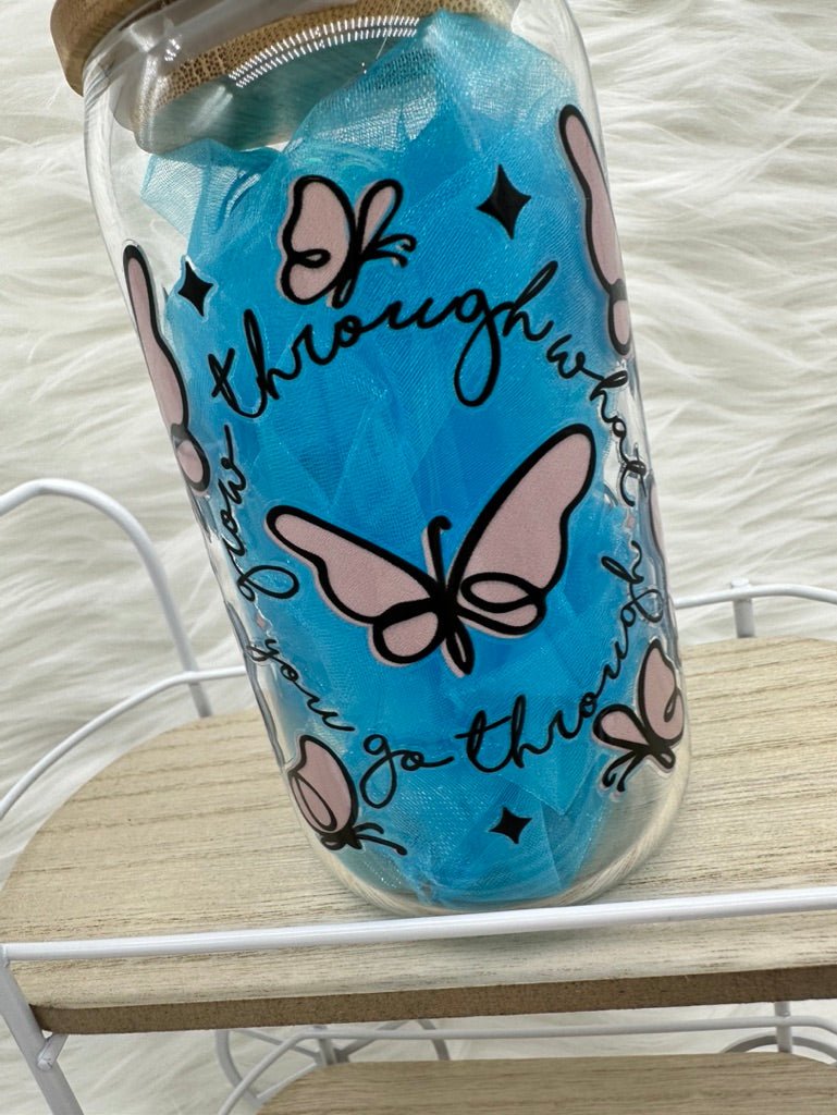 Grow Through What You Go Through Glass Can Beverage Cup - Envoga HandbagsGlassware