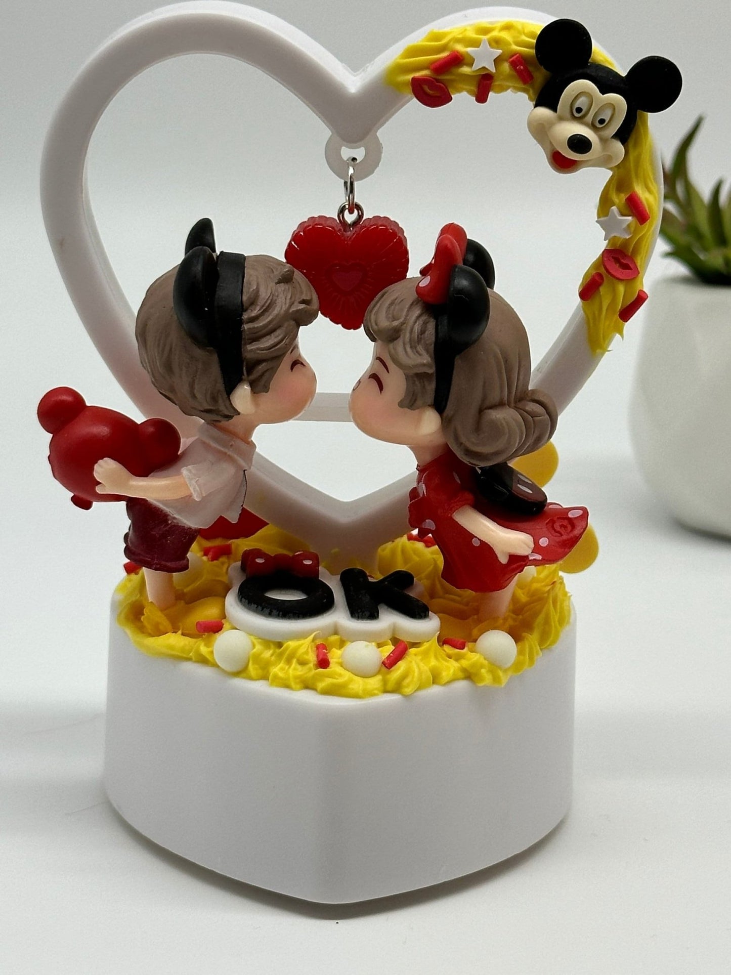 Little Accent Table Night Light, Lamp, Mermaid or Love Mouse Theme, Theme Park Engagement, Heart Shape Lamp Personalize